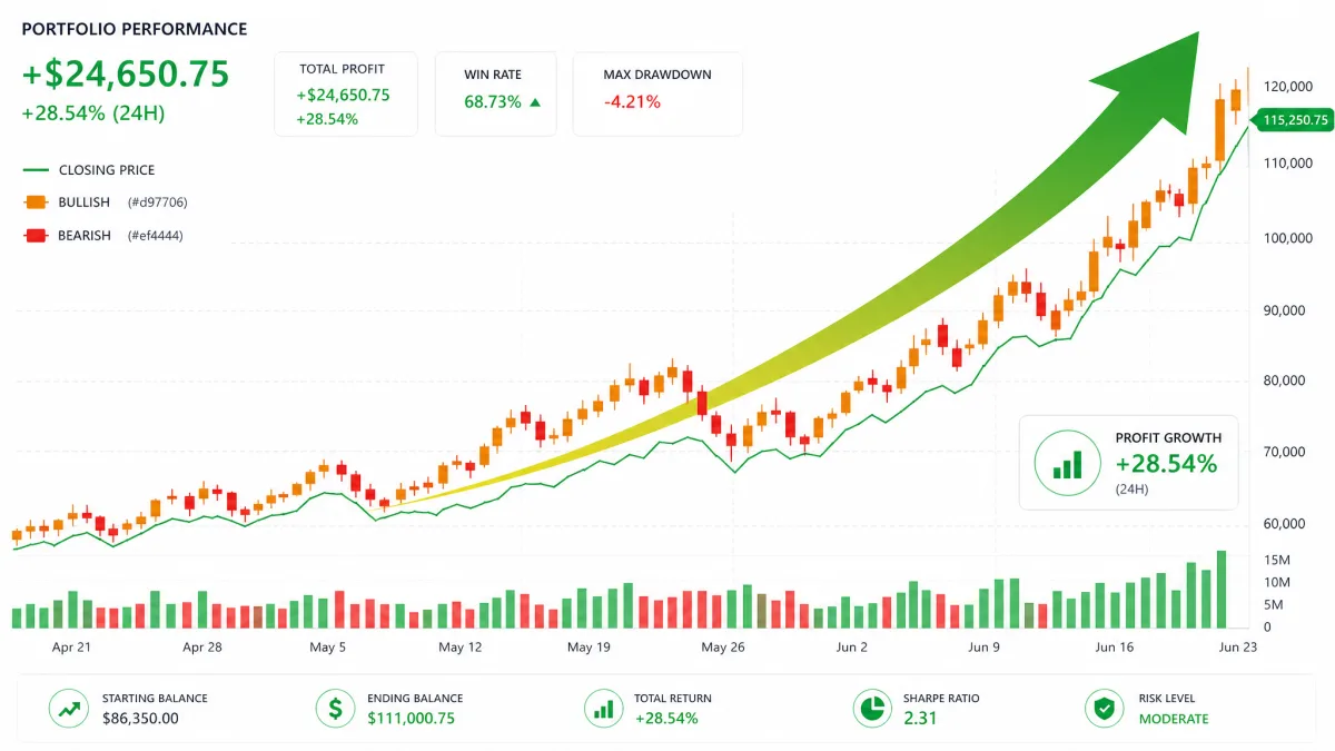 Zeltix AI — profit growth chart
